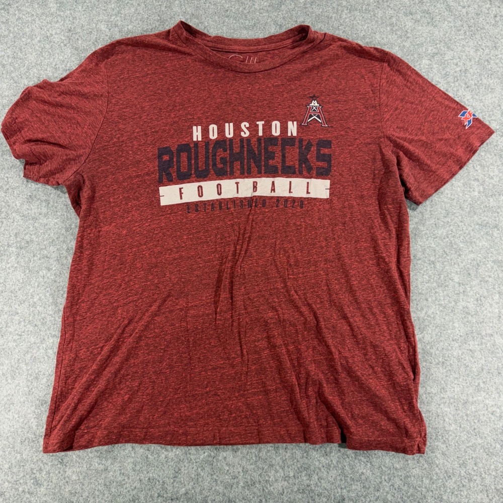 GIII Sports Houston Roughnecks Football T-Shirt Mens XXL Red Heather XFL